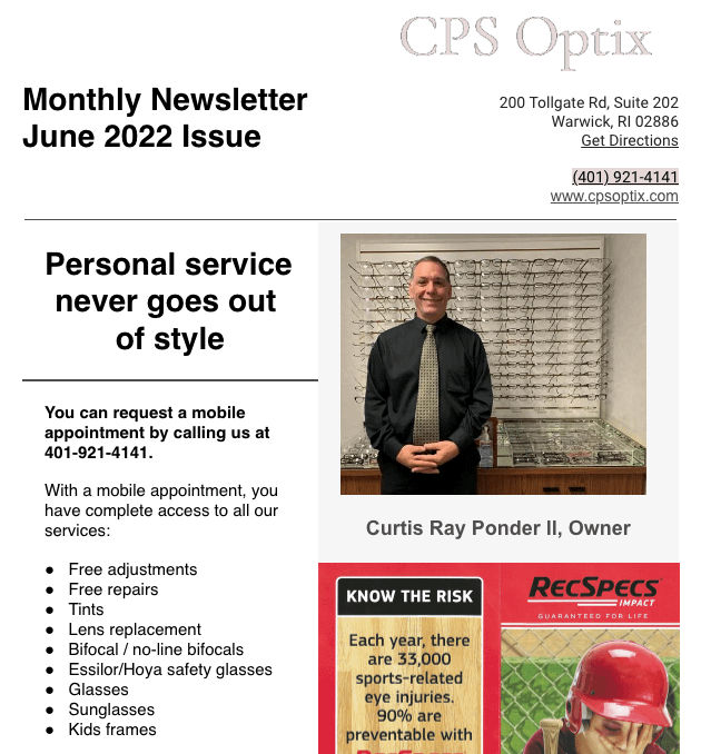CPS Optix Newsletter