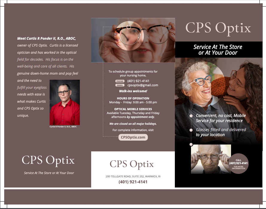CPS Optix Tri-Fold Brochure - MM Website Design